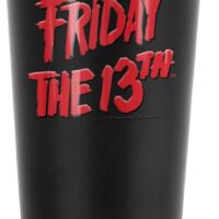 Friday The 13Th OFFICIAL Movie Logo 20 oz Travel Tumbler, Stainless Steel, Vacuum Insulated with Leak Resistant Slide-Lock Lid