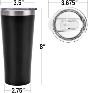 Friday The 13Th OFFICIAL Movie Logo 20 oz Travel Tumbler, Stainless Steel, Vacuum Insulated with Leak Resistant Slide-Lock Lid