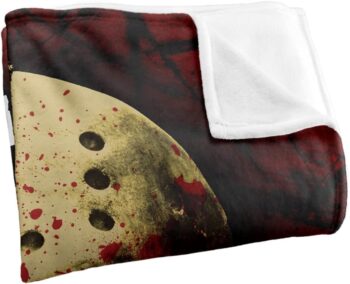 Friday The 13th Blanket, 50"x60", Bloody Mask, Silky Touch Super Soft Throw Blanket