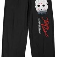 Friday the 13th Jason Mask Men's Black Sleep Pajama Pants