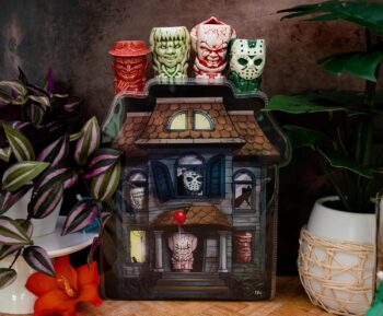 Geeki Tikis Horror Mini Muglets 4-Pack | Includes Regan, Jason Voorhees, Pennywise, Freddy Krueger | Tumbler Cocktail Glasses For Home Barware Set | Coffee Cups For Espresso, Lattes | Scary Movie Gift