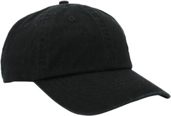 Ghostface Dad Plain Black Embroidered Patch Hat with pre-Curved Bill for Men