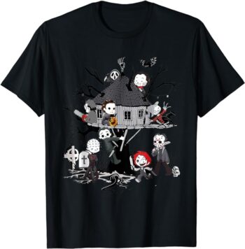 Horror Clubhouse In Park Halloween Costume Gift T-Shirt