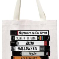 Horror TV Show Merchandise Gift Serials Killer Inspired Horror Movie Lover Gift Scary Halloween Party Gift Tote Bag