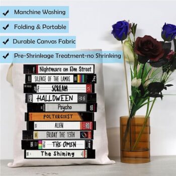 Horror TV Show Merchandise Gift Serials Killer Inspired Horror Movie Lover Gift Scary Halloween Party Gift Tote Bag