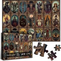 Horror Tarot Cards Puzzles for Adults 1000 Pieces and up, PICKFORU Halloween Puzzle as Horror Gifts, Scary Skull Puzzle as Home Decor