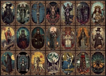 Horror Tarot Cards Puzzles for Adults 1000 Pieces and up, PICKFORU Halloween Puzzle as Horror Gifts, Scary Skull Puzzle as Home Decor