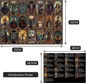 Horror Tarot Cards Puzzles for Adults 1000 Pieces and up, PICKFORU Halloween Puzzle as Horror Gifts, Scary Skull Puzzle as Home Decor