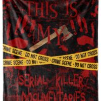 InnoBeta Serial Killer Gifts, Serial Killer Blanket, This is My Serial Killer Documentaries Watching Blanket, Gift for True Crime Lovers, Women, Men, Soft Throw Blanket 50"x65"