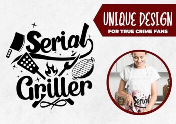 InnoBeta Serial Killer Gifts, True Crime Gifts, Gifts for Women, True Crime Fans, Unisex & Size Apron