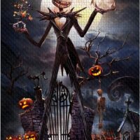 Jigsaw Puzzle 1000 Piece Wooden Puzzle Halloween Picture Family Decorations, Unique Birthday Present Suitable for Teenagers and Adults