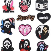 MoreDays Cartoon Skull shoes charms Fits Clog Decoration for Kids Men Women Wristband Bracelet Birthday Party Gifts