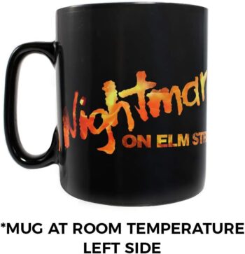 Morphing Mugs A Nightmare On Elm Street – Welcome to My Nightmare – Freddy Krueger Heat Sensitive Clue Mug – Full image revealed when HOT liquid is added - 16oz Large Drinkware