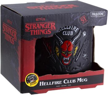 Paladone Stranger Things Hawkins High Hellfire Club Demon Embossed Ceramic Coffee Mug 400ml | Officially Licensed Horror Movie Merchandise