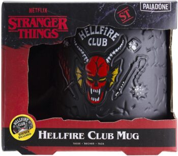 Paladone Stranger Things Hawkins High Hellfire Club Demon Embossed Ceramic Coffee Mug 400ml | Officially Licensed Horror Movie Merchandise