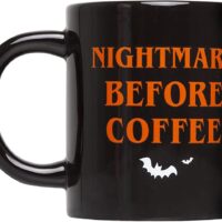 Pearhead Nightmare Before Coffee, Halloween Novelty Mug, Fall Home Dećor Accessories, Holiday Gift, 15oz