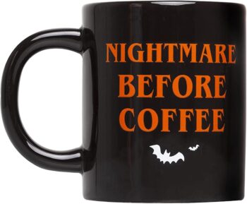 Pearhead Nightmare Before Coffee, Halloween Novelty Mug, Fall Home Dećor Accessories, Holiday Gift, 15oz