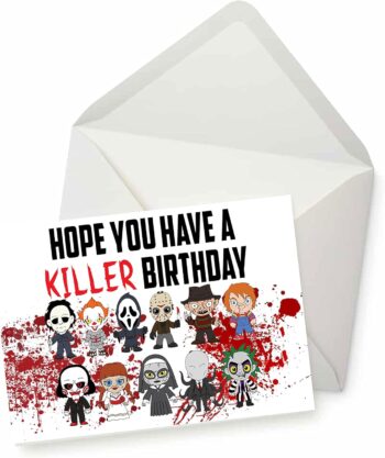 Picture This Prints Funny Birthday Card for Husband Boyfriend Birthday Card for Him Her Girlfriend Wife Friend (5 inches by 7 inches) Killer Birthday