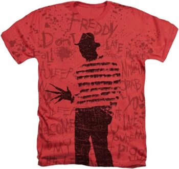 Popfunk Classic Nightmare on Elm Street Freddy All Over T Shirt & Stickers