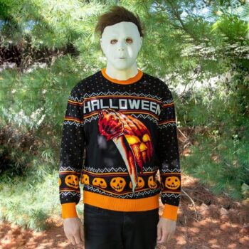 Ripple Junction Halloween Men's Premium Knit Sweater John Carpenter's Classic Horror Film Slasher Film Officially Licensed