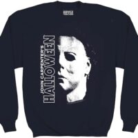 Ripple Junction Halloween Michael Myers Mask Jumbo Face Adult Crew Neck Sweatshirt