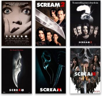 Scream Poster - 8x12 " Horror movie Posters for Wall Decor, Scary Movie Poster Bedroom Decor, Horror Movie Posters for Room Aesthetic