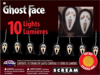 Fun World Officially Licensed Ghost Face/Scream String Lights (Battery Operated)