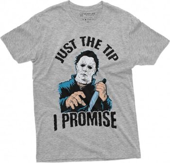 Silver Lake T-shirts Horror Movie Halloween T-Shirt Just The Tip I Promise Scary Outfit Myers Tee