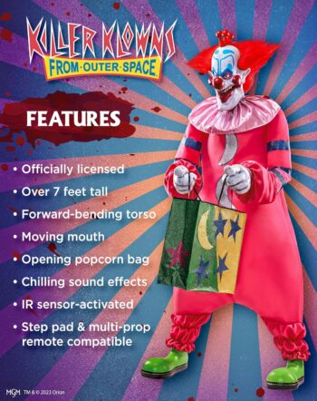 Spirit Halloween Killer Klowns from Outer Space 7.2 Ft Slim Animatronic | Officially Licensed | Decorations | Animated