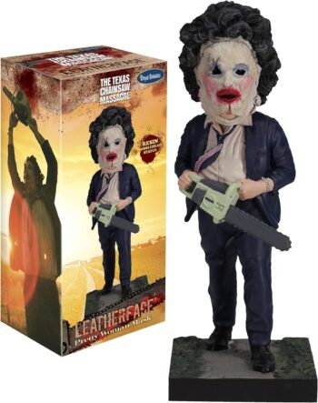 Spirit Halloween The Texas Chainsaw Massacre Leatherface Pretty Woman Mask Bobblehead Statue | Officially Licensed | Leatherface | Horror Collectible