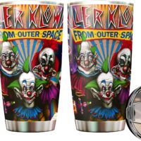 Sunstop Killer Klowns from Outer in The Space Tumbler - Horror Character Scary Movie, Halloween Decoration 20 Oz Stainless Steel Tumbler