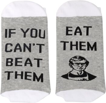 TOBGBE Novelty Serial Killer Socks Jeffrey Dahmer Gifts True Crime Fans Socks True Crime Podcast Gifts