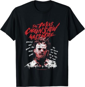 Texas Chainsaw Massacre Leatherface Word Crown T-Shirt