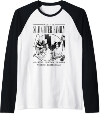 Texas Chainsaw Massacre The Slaughter Family Raglan Baseball Tee