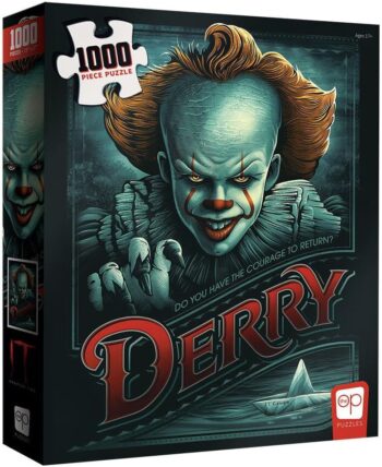 USAOPOLY IT Chapter 2 “Return to Derry” 1000 Piece Jigsaw Puzzle | Officially Licensed IT Merchandise | Collectible Puzzle Featuring Pennywise The Clown from IT Films