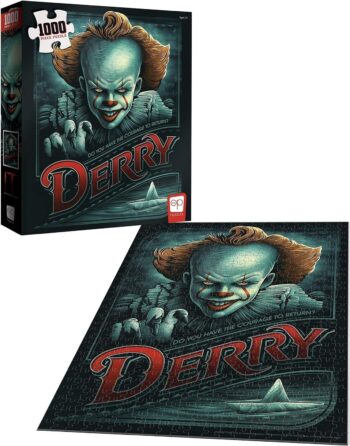 USAOPOLY IT Chapter 2 “Return to Derry” 1000 Piece Jigsaw Puzzle | Officially Licensed IT Merchandise | Collectible Puzzle Featuring Pennywise The Clown from IT Films