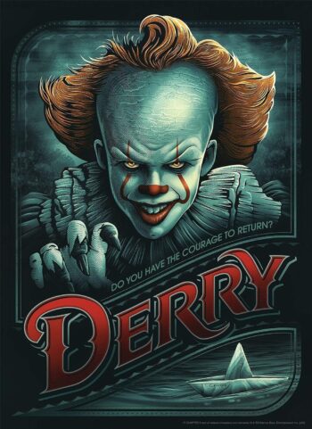 USAOPOLY IT Chapter 2 “Return to Derry” 1000 Piece Jigsaw Puzzle | Officially Licensed IT Merchandise | Collectible Puzzle Featuring Pennywise The Clown from IT Films