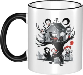 Yizbivs Horror Coffee Mug, Halloween Coffee Cup Classic Funny Mug 11oz