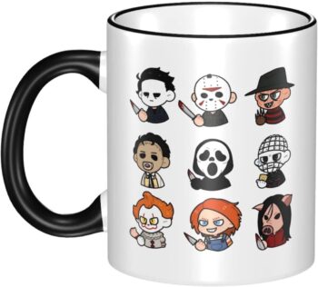 Yizbivs Horror Coffee Mug, Halloween Coffee Cup Classic Funny Mug 11oz