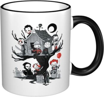 Yizbivs Horror Coffee Mug, Halloween Coffee Cup Classic Funny Mug 11oz