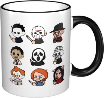 Yizbivs Horror Coffee Mug, Halloween Coffee Cup Classic Funny Mug 11oz