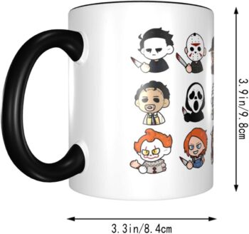 Yizbivs Horror Coffee Mug, Halloween Coffee Cup Classic Funny Mug 11oz