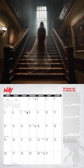 2024 Monsters & Mysteries Calendar - 12" x 12" - Featuring Urban Legends from around the world