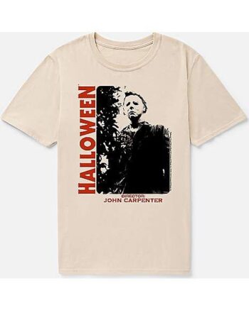 Beige Michael Myers Poster T Shirt - Halloween