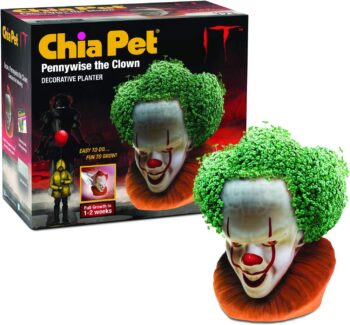 Chia Pet IT Pennywise with Seed Pack, Decorative Pottery Planter, Easy to Do and Fun to Grow, Novelty Gift, Perfect for Any Occasion