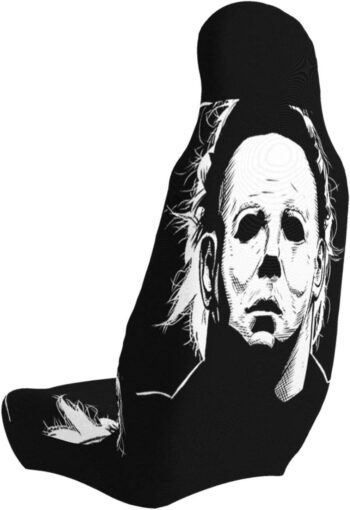 Dxddsdks Michael Myers Car Seat Cover, Car Seat Protection Cover, Advanced Elastic Universal Car Cushion Cover, Car Seat Cover is Suitable for Most Truck Cars, 1 Pcs, Black