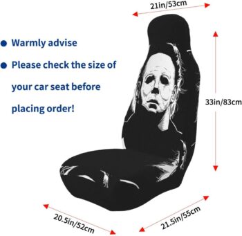 Dxddsdks Michael Myers Car Seat Cover, Car Seat Protection Cover, Advanced Elastic Universal Car Cushion Cover, Car Seat Cover is Suitable for Most Truck Cars, 1 Pcs, Black