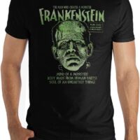 Frankenstein Classic Monsters Movie Mens Black Short Sleeve Shirt