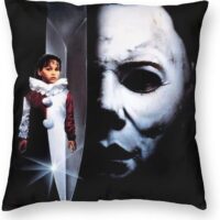 Halloween Decorations Michael-Myers Throw Pillow Covers Cushion Cases for Couch Sofa Bed Living Room Decor 18 X 18 Inch