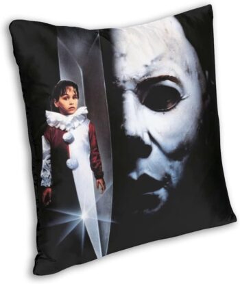 Halloween Decorations Michael-Myers Throw Pillow Covers Cushion Cases for Couch Sofa Bed Living Room Decor 18 X 18 Inch